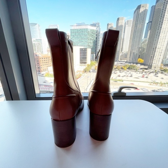 Franco Sarto Talfer Bootie Scandinavian Tan Minimalist Ankle Boots Size 9.5 - Picture 4 of 6